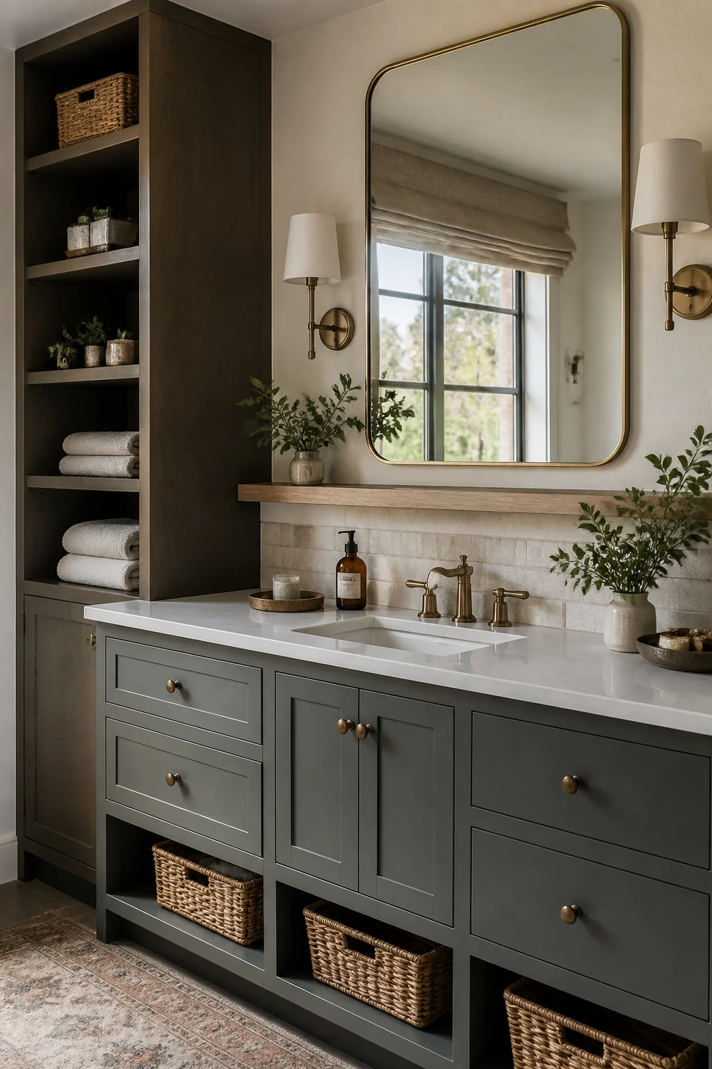 Mirror and Backsplash Organization