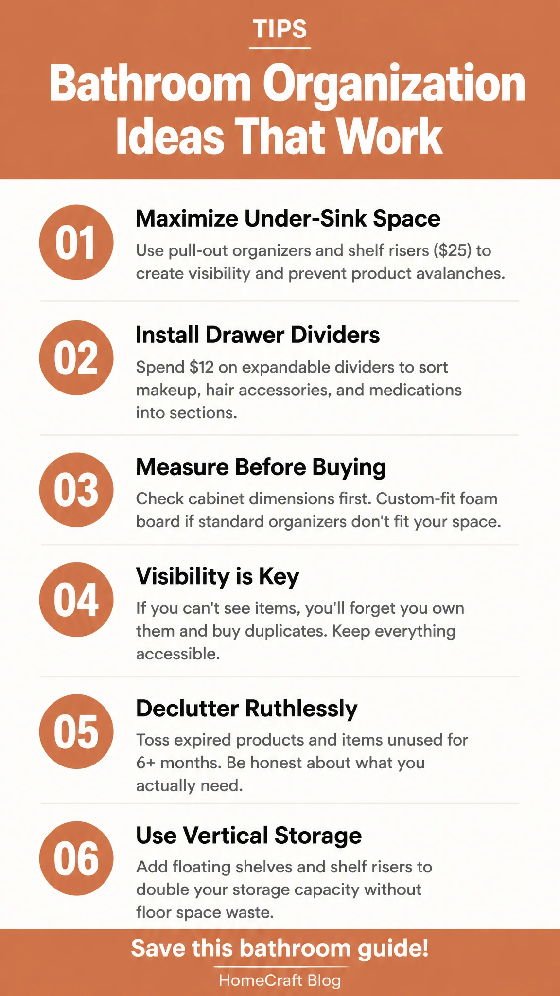 Bathroom Organization Ideas: A Room-by-Room Guide — complete guide infographic