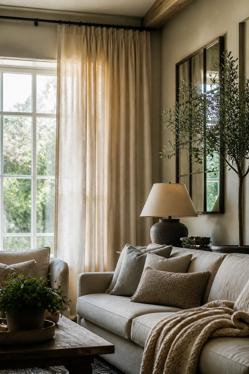 Curtains or a Fabric Backdrop Create Instant Coziness