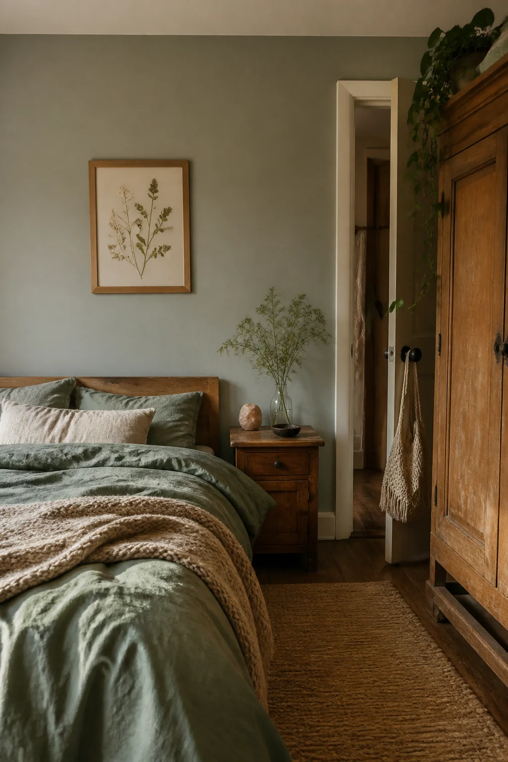 Consider a simple wooden frame for pressed botanicals