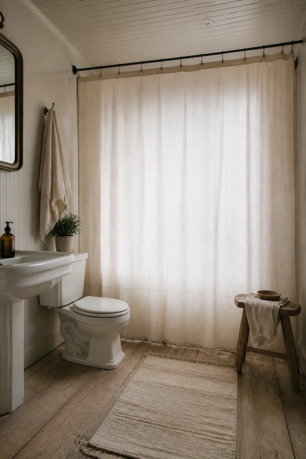 Use a single large window treatment instead of layering