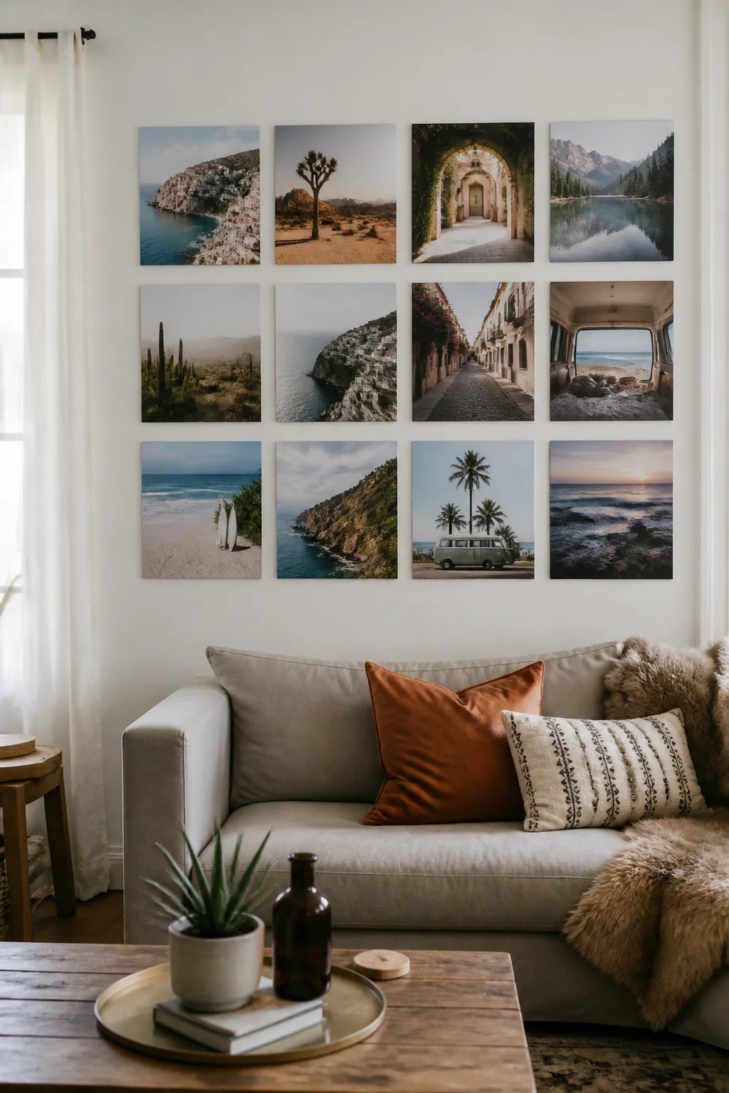 Make a gallery wall with printed Instagram photos