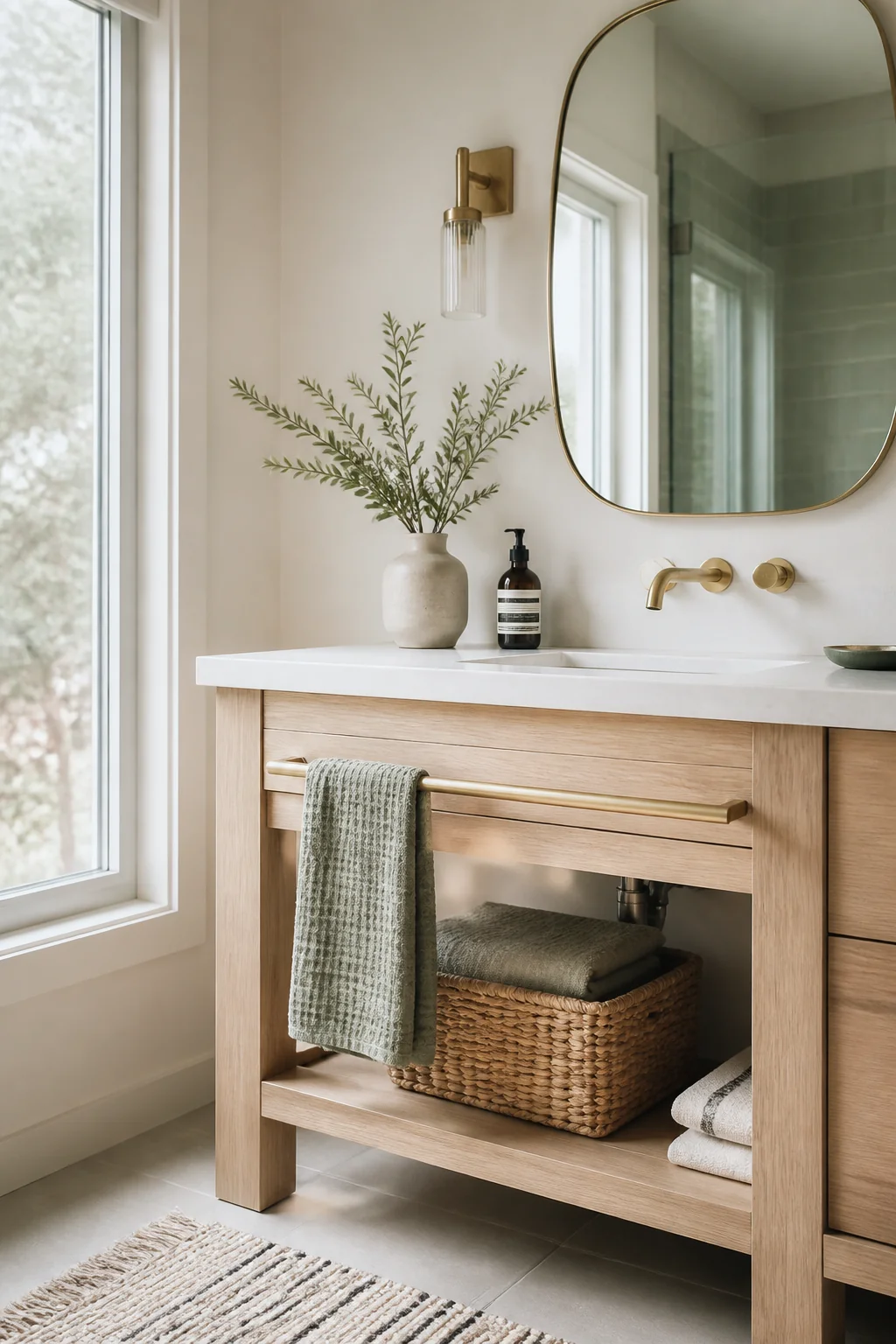 11 Modern Contemporary Bathroom Vanity Ideas for Small Bathrooms — styling example