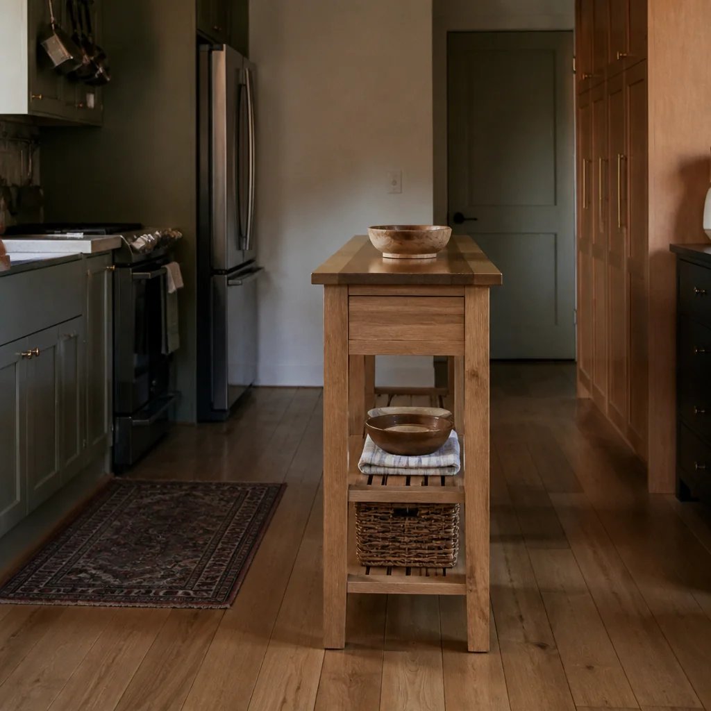 A Narrow Passthrough Island on the Room's Edge