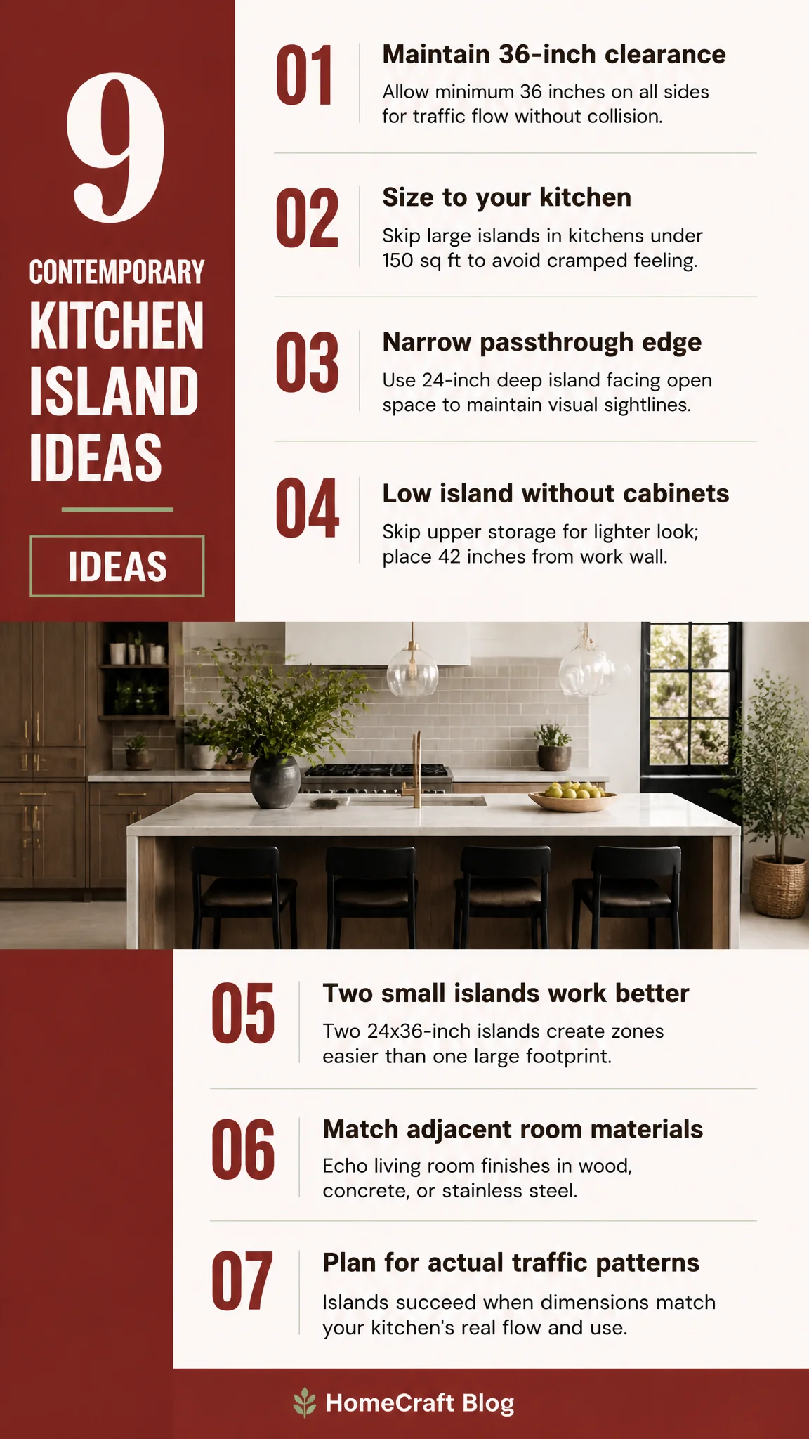 9 Timeless Contemporary Kitchen Island Ideas for Open Floor Plans — the short version, illustrated