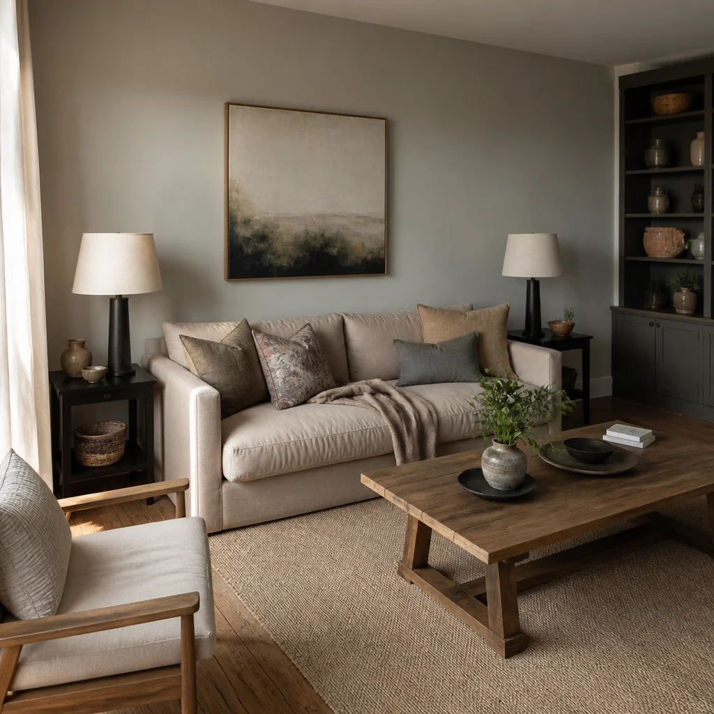 Replace lampshades with simple linen or silk versions