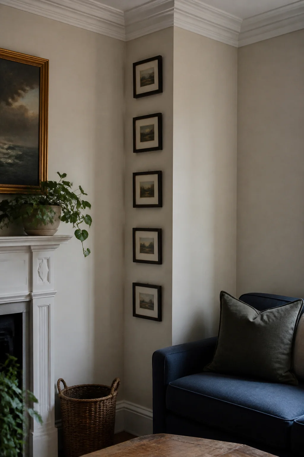 Vertical Line of Five Small Frames