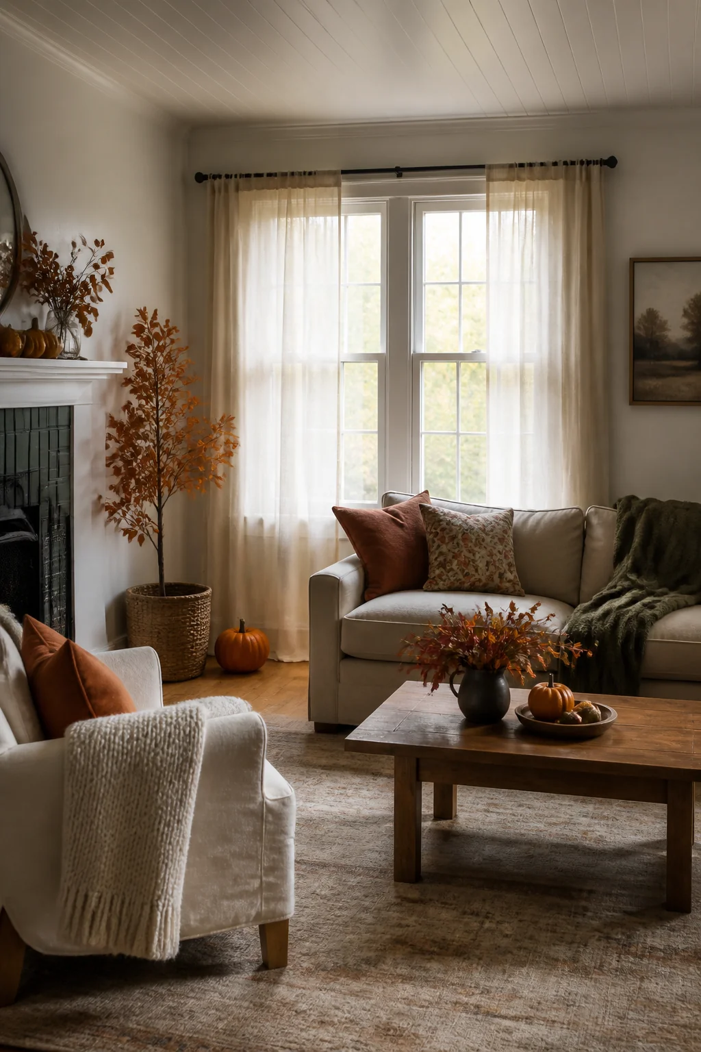 Hang curtains that filter light rather than block it completely