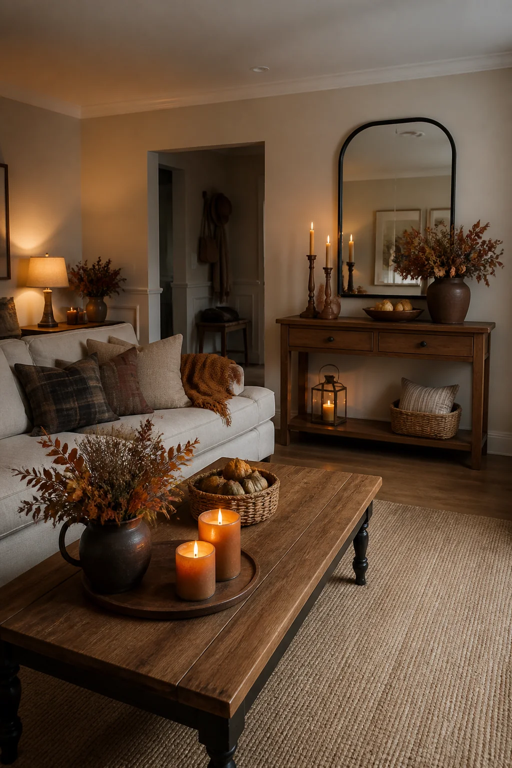 Light candles and keep them lit during evening hours