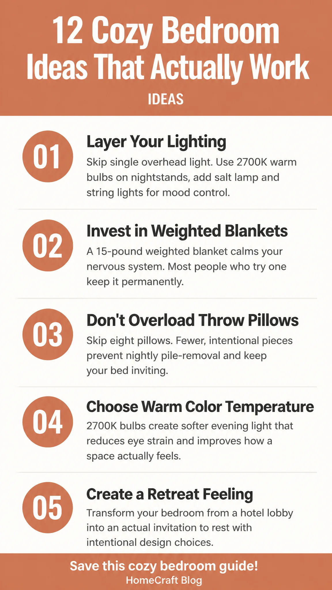 I Tried 12 Cozy Bedroom Ideas, Here's What Actually Stuck — complete guide infographic
