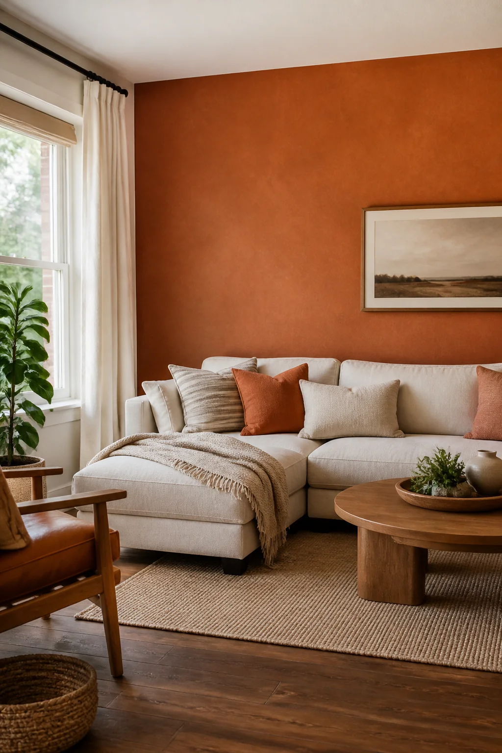 Use warm paint colors or wallpaper on one accent wall