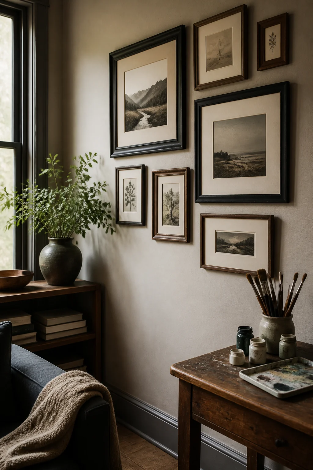 Paint Old Frames and Fill Them with Meaningful Prints