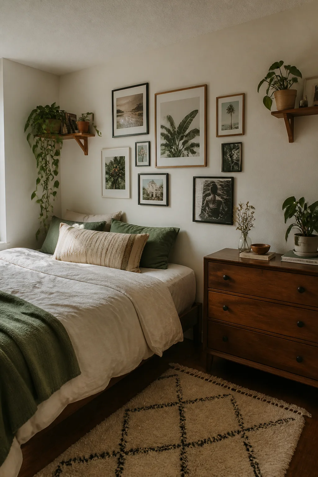 Create a gallery wall with mixed-sized prints