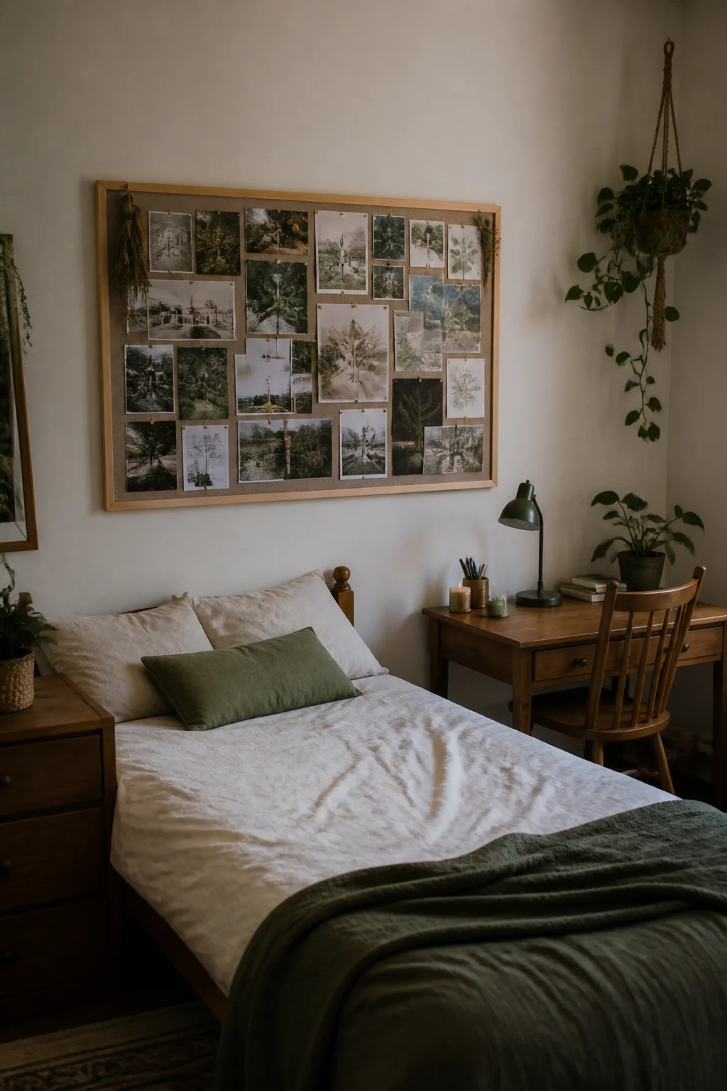 Create a mood board wall with cork or bulletin board