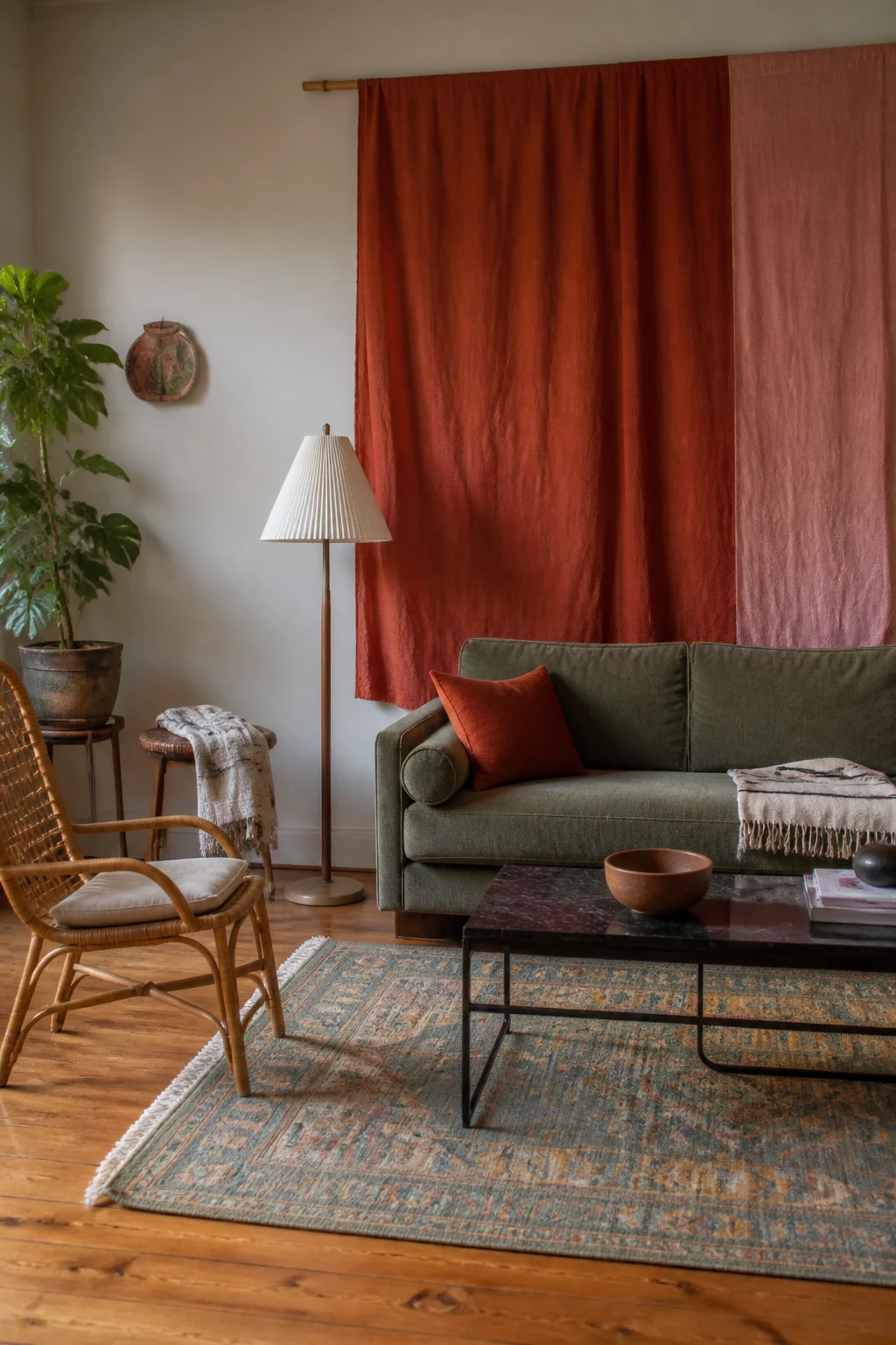 Hang fabric on walls as removable art