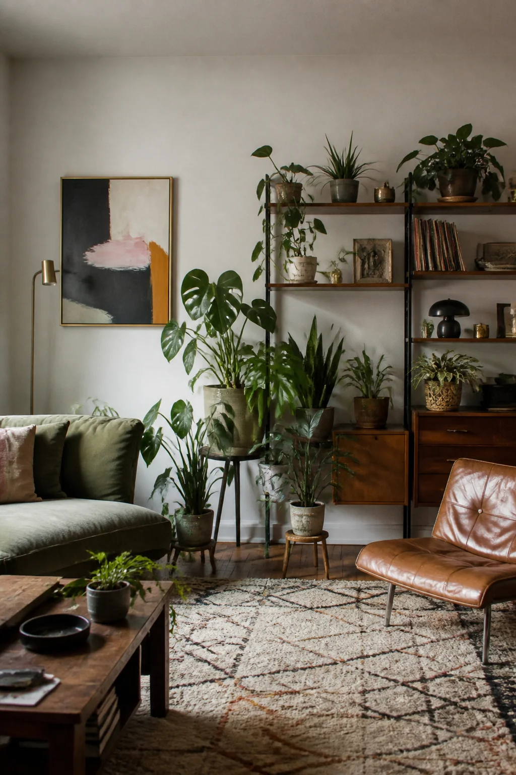 Group plants in varying heights and pots