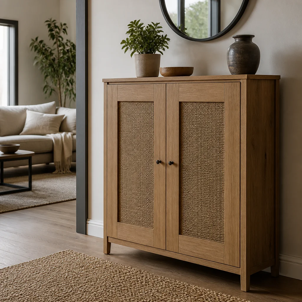 Shoe cabinet with doors