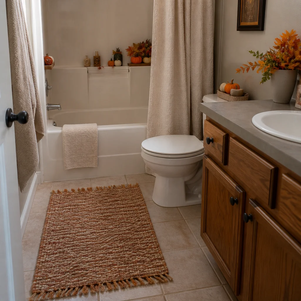 Bring in Texture Through a Bath Mat