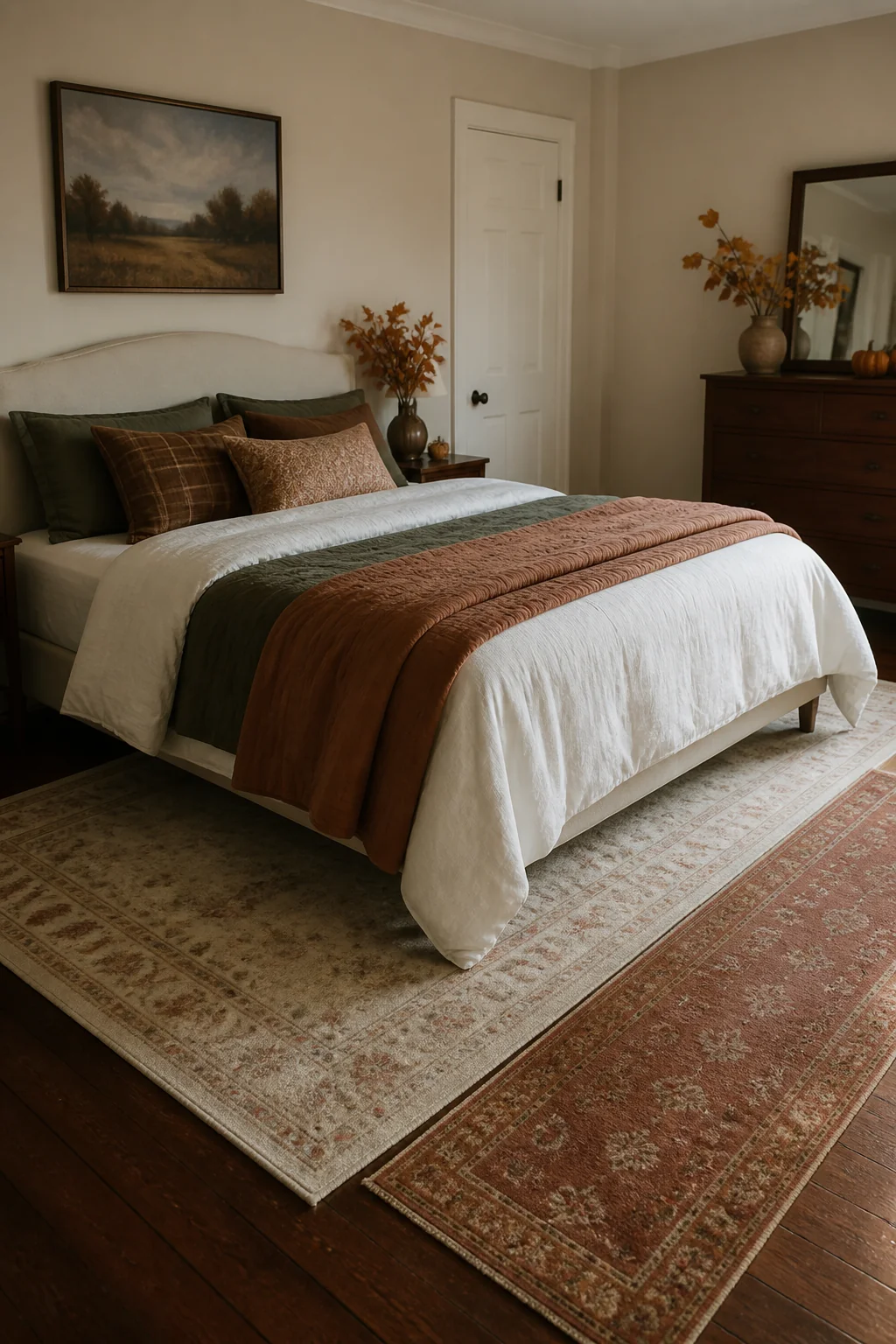 Add a rug under the bed