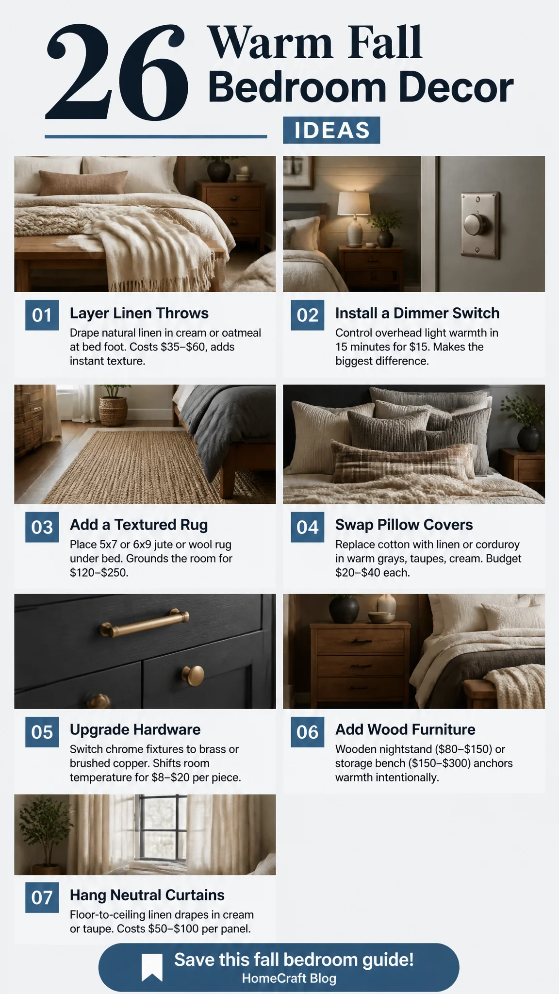26 Fall Bedroom Decor Ideas That Warm Up the Room — the short version, illustrated