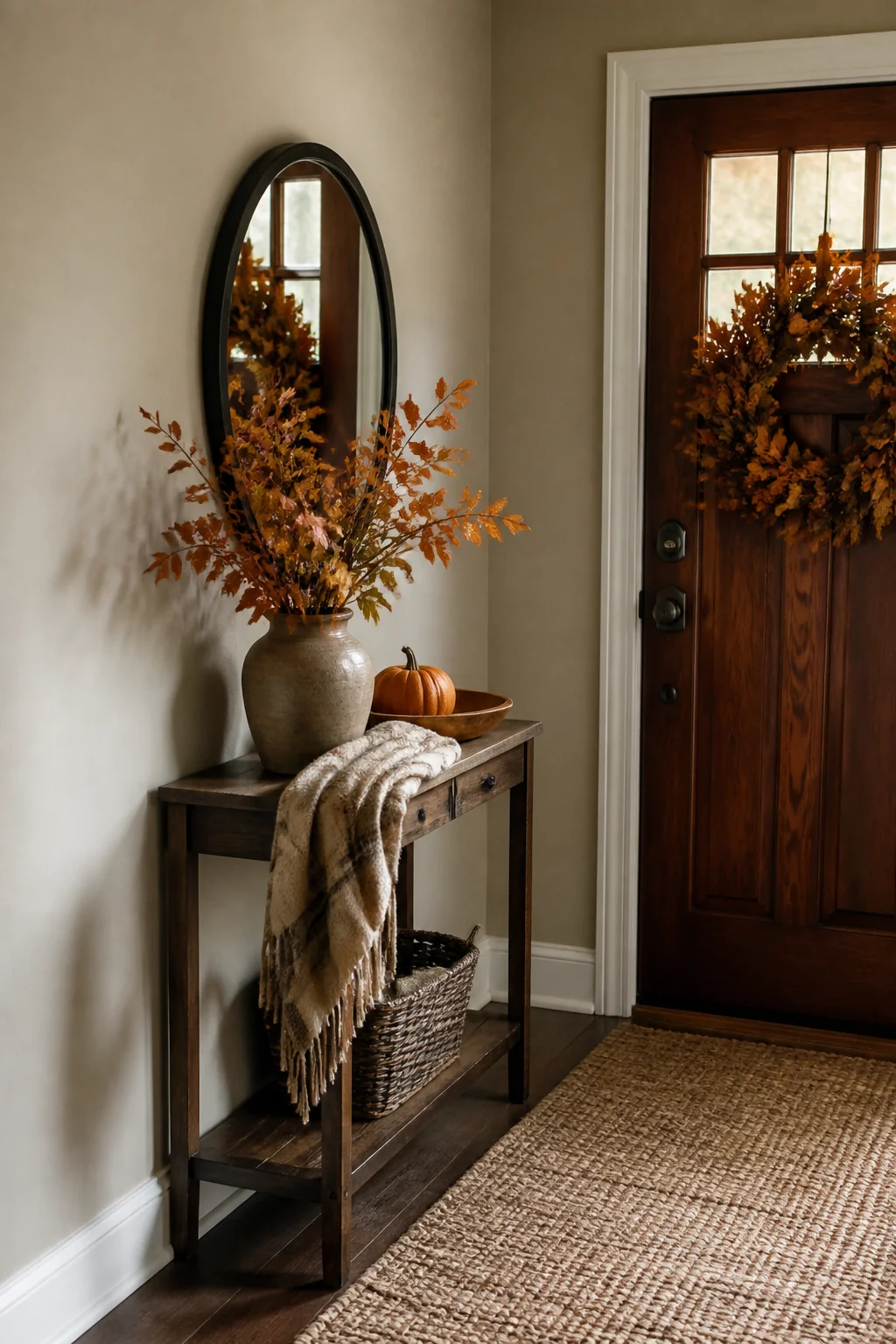 Style a small console table instead of the walls