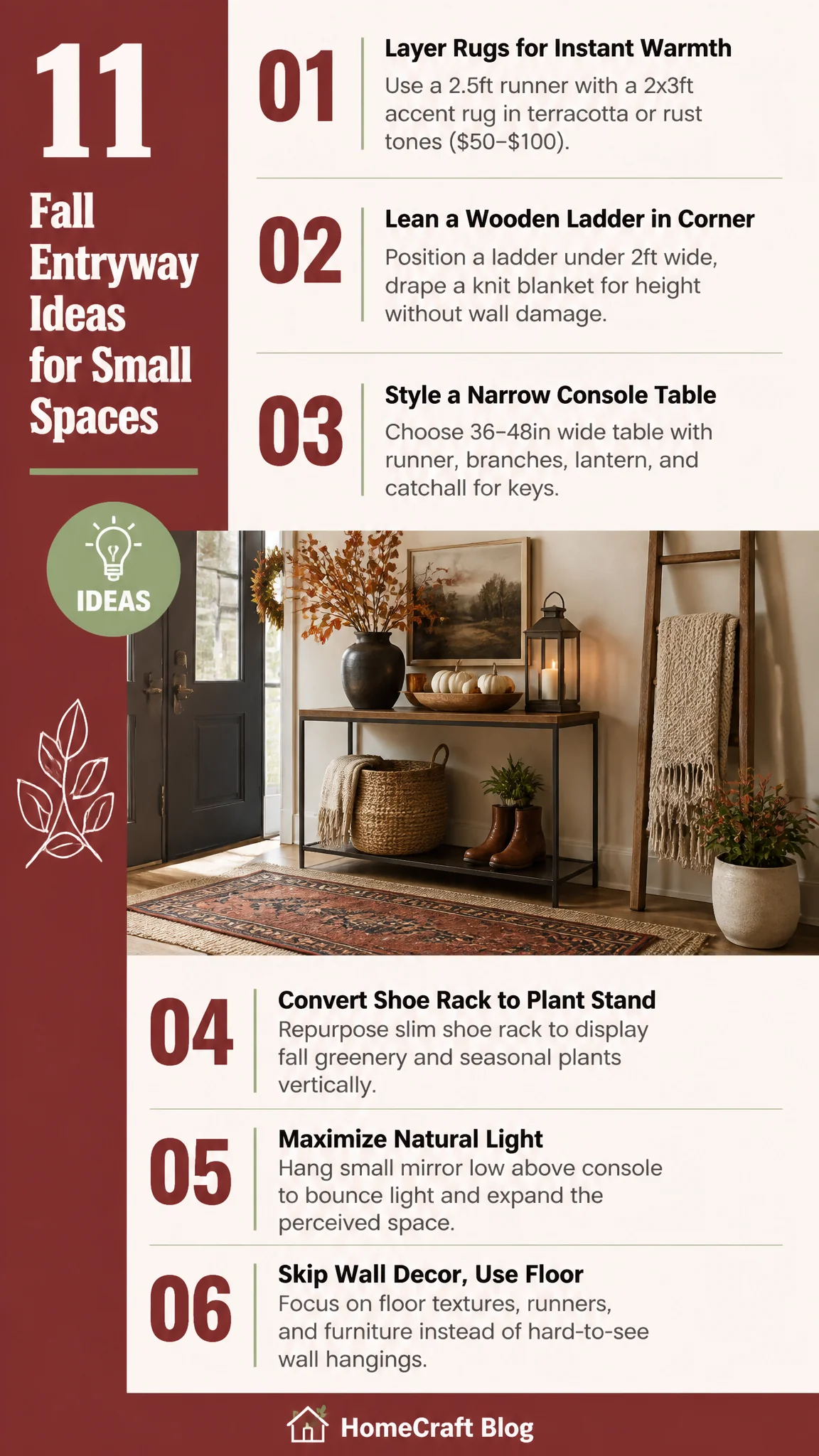 11 Charming Fall Entryway Decor Ideas With Limited Wall Space — key ideas illustrated