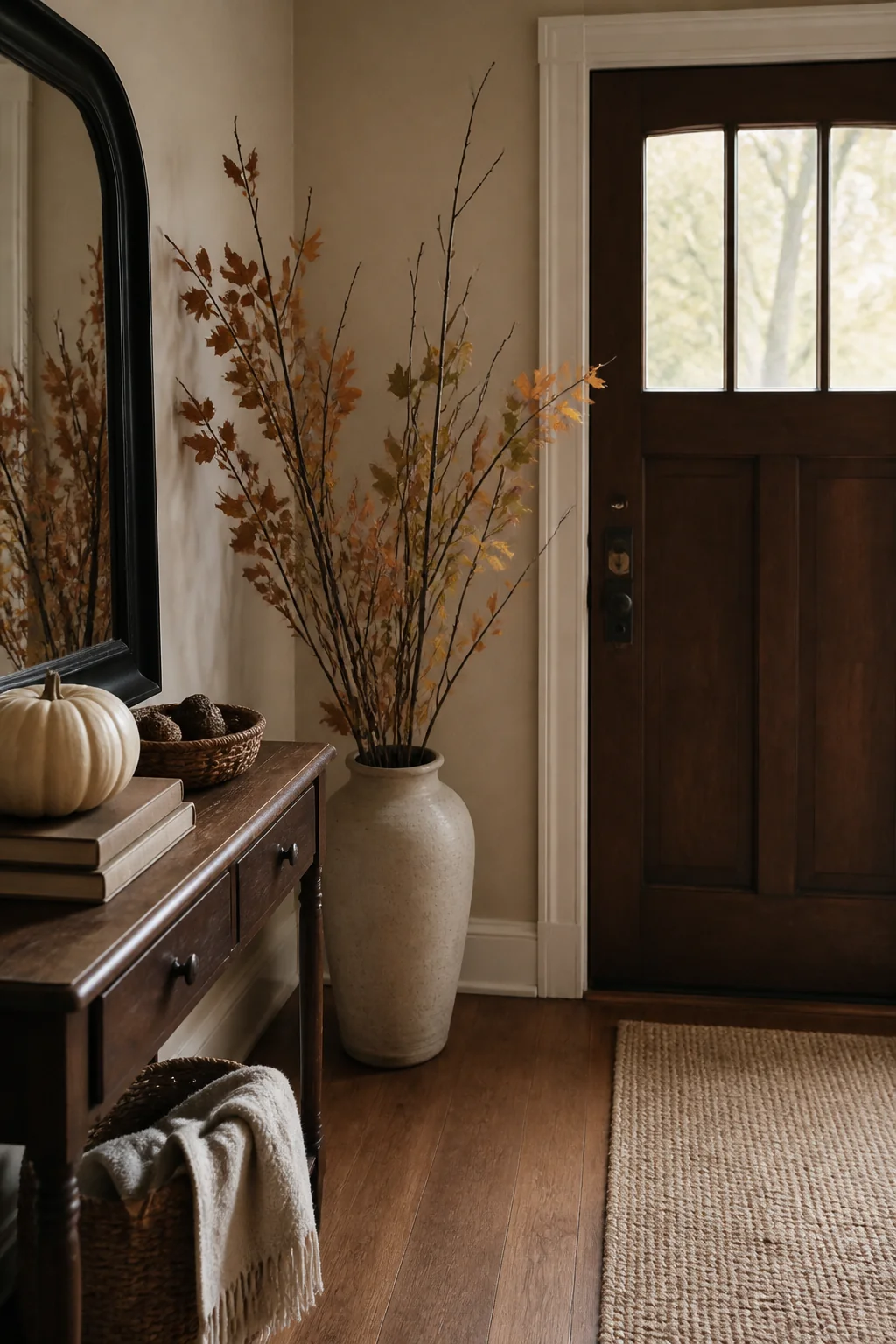 Prop Tall Branches in a Corner