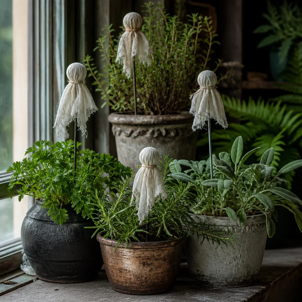 Create a haunted herb garden label situation