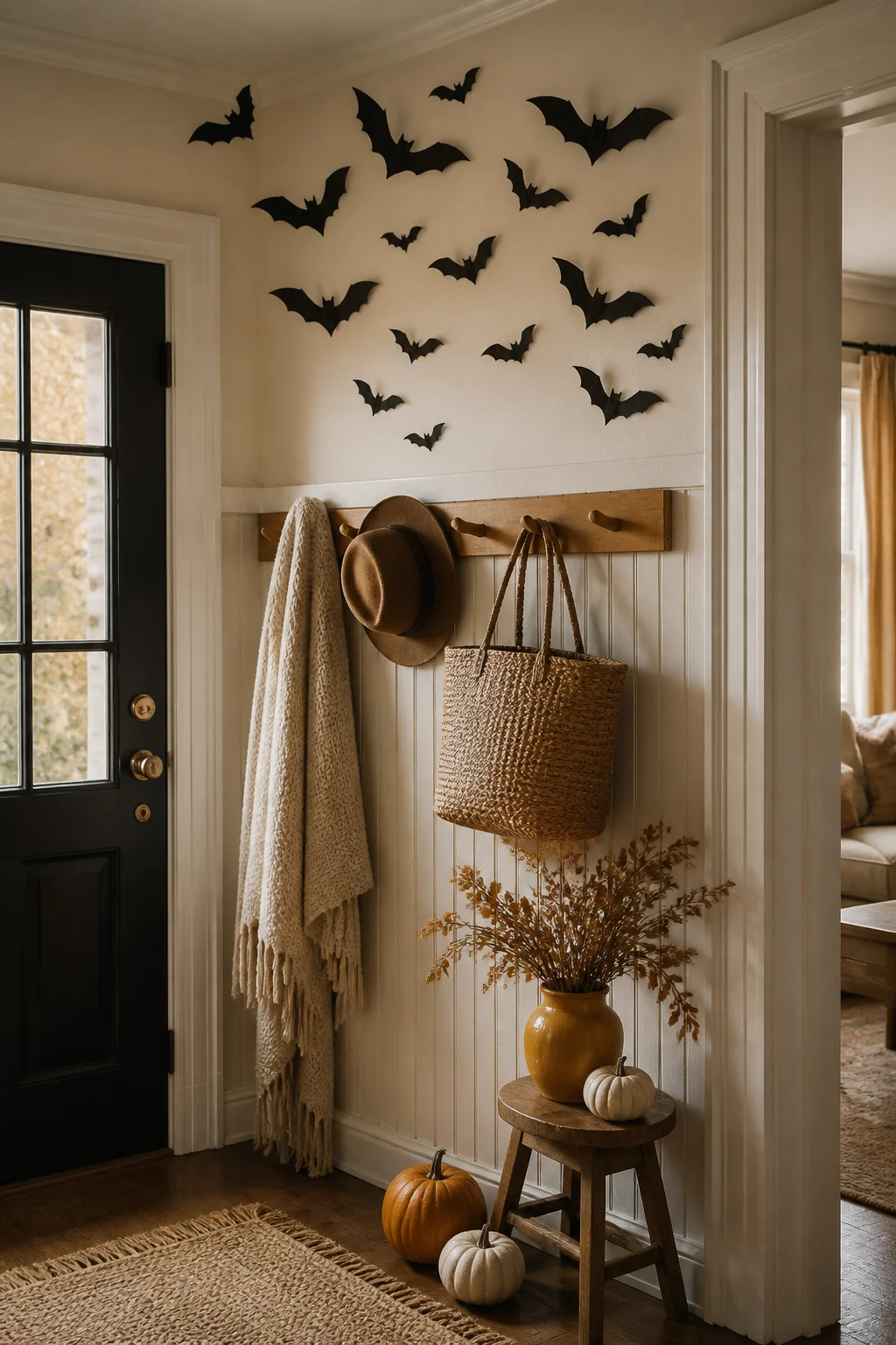 Make Your Entryway Feel Like a Halloween Party Without Overwhelming Guests — styling example