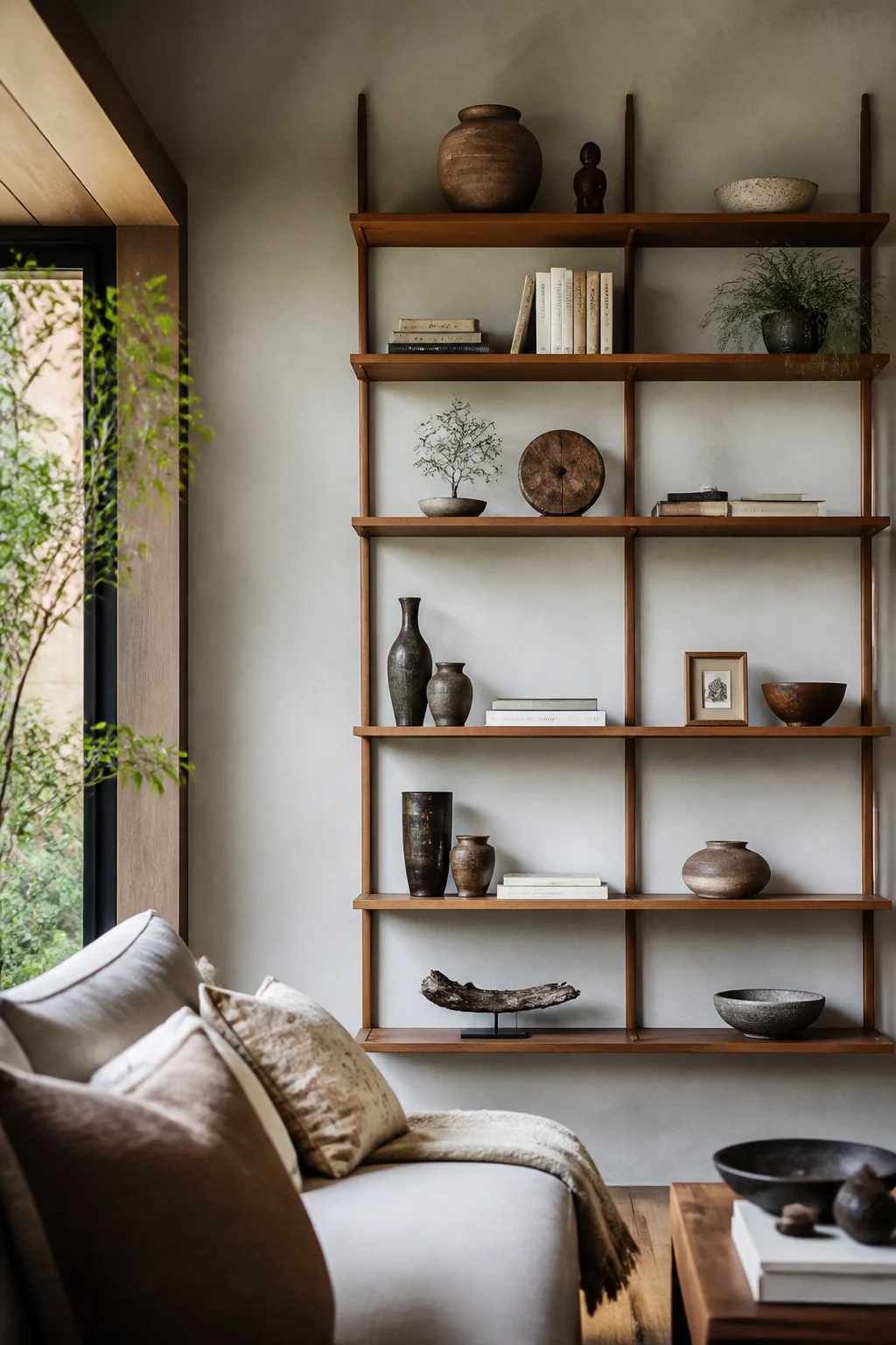 Use Vertical Shelving on a Single Wall