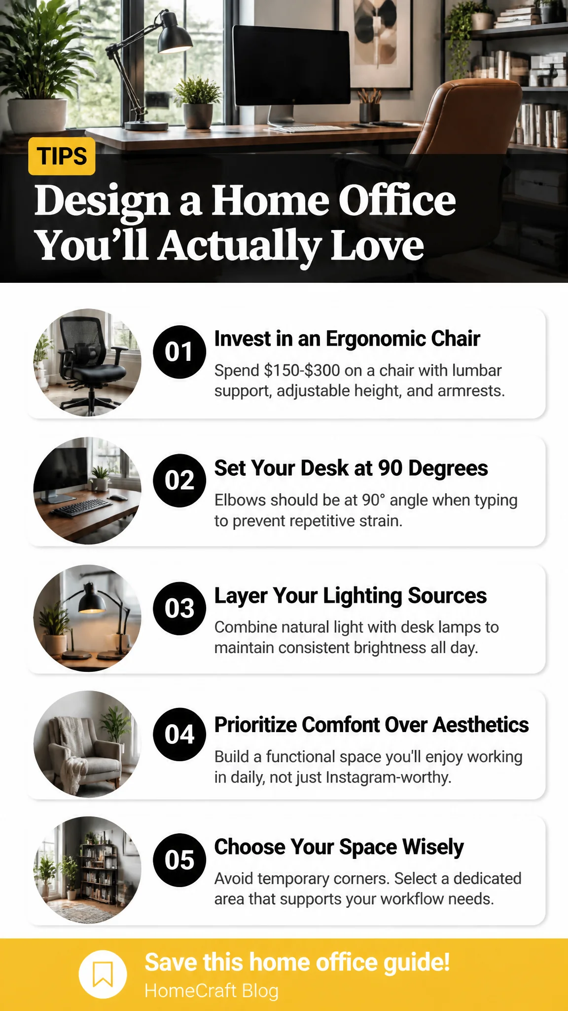 How to Design a Home Office for Women You'll Actually Love — complete guide infographic