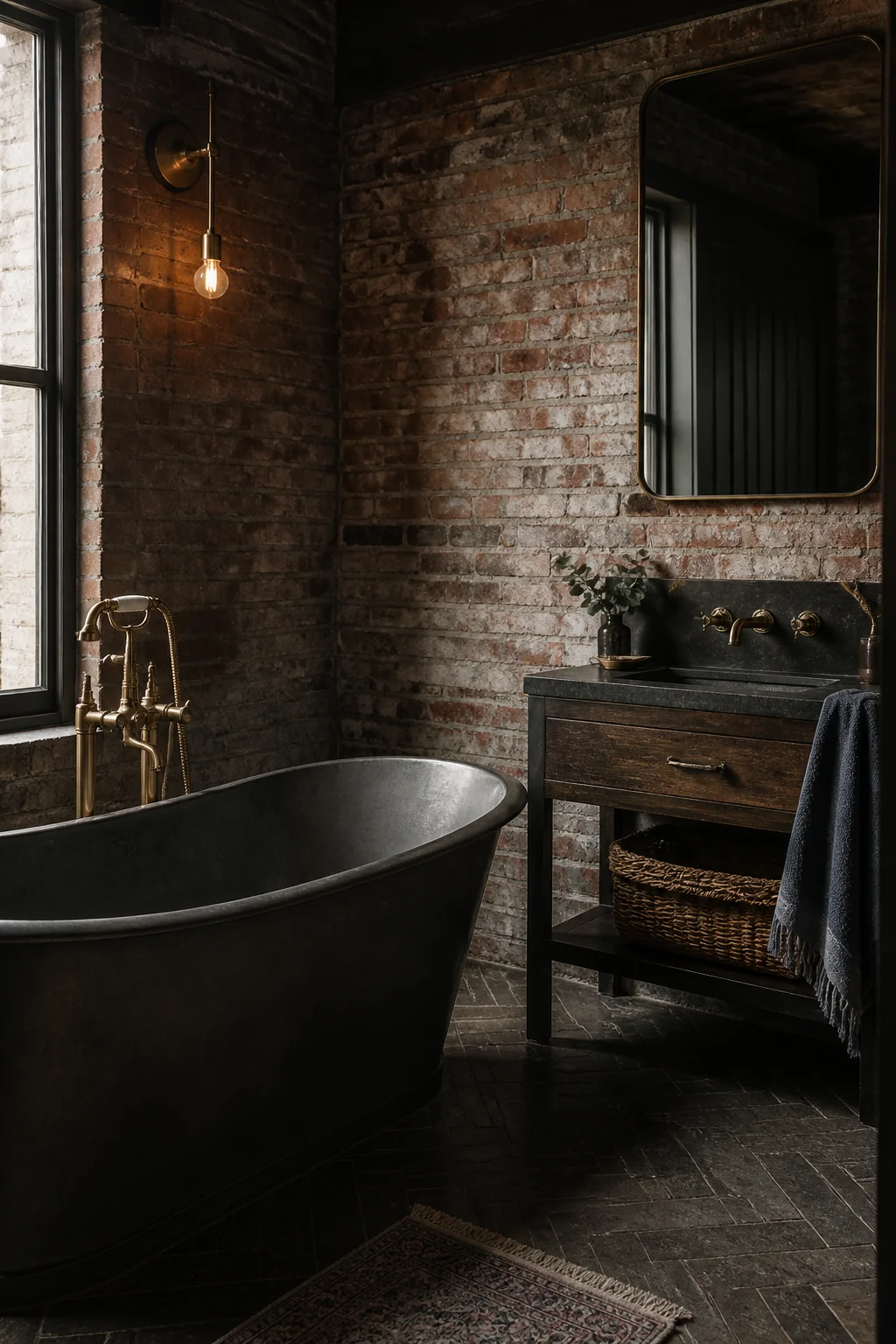 10 Chic Industrial Bathroom Design Ideas for Powder Rooms — styling detail
