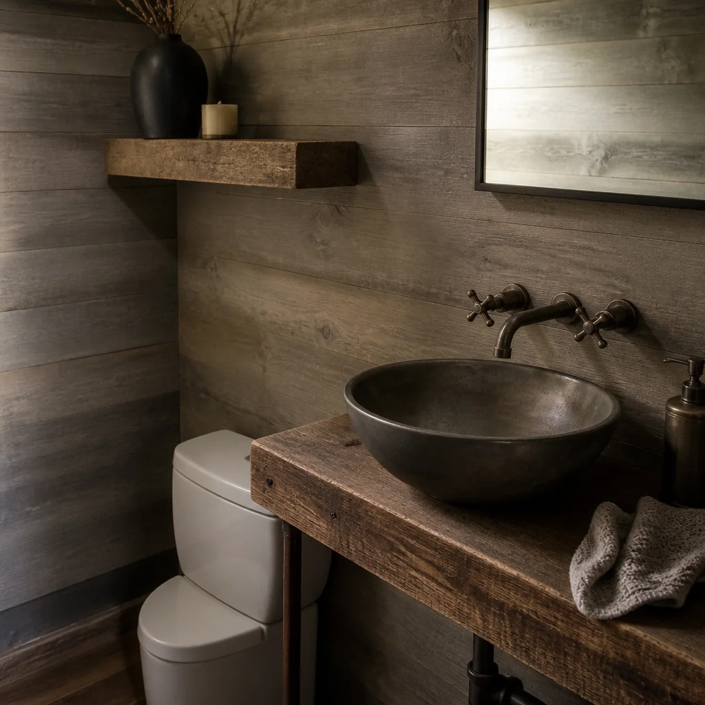 Install a concrete or steel vessel sink