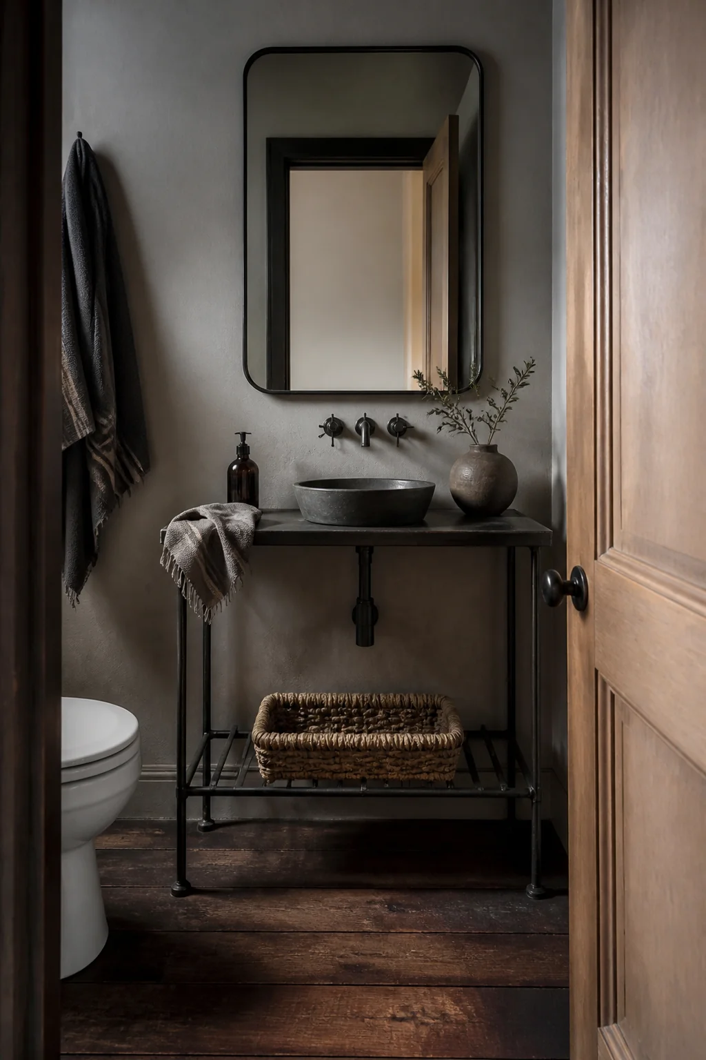 Choose a metal vanity base instead of a cabinet