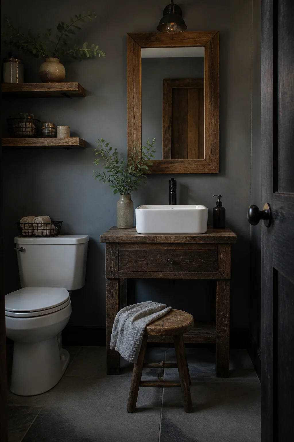 Add vintage or reclaimed wood accents