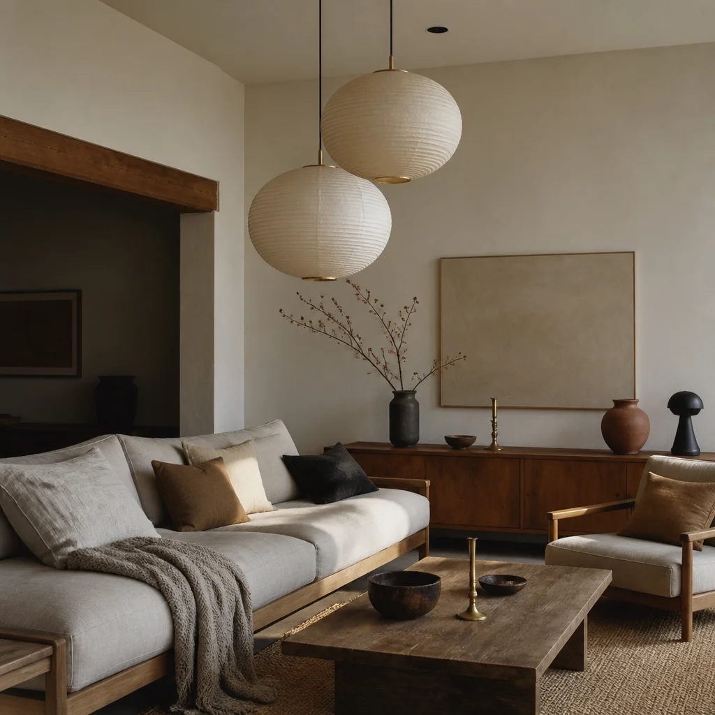 Hang paper lanterns or cloth pendant lights