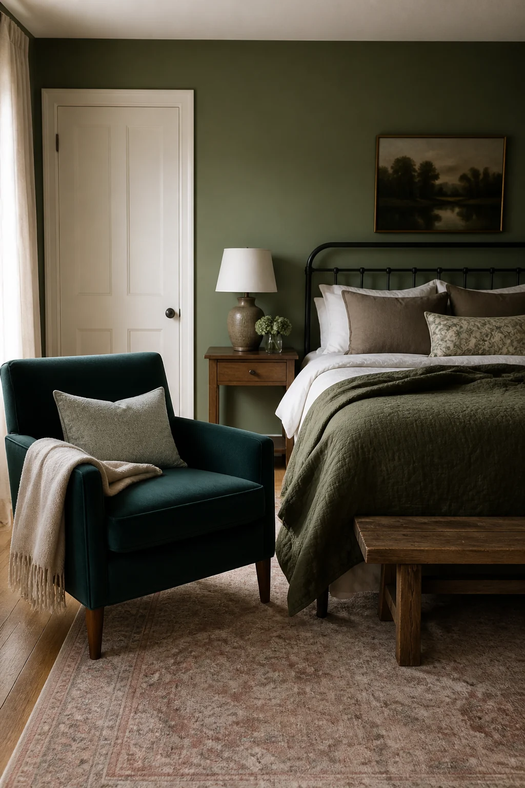 Upholster a bedroom chair in jewel-toned wool
