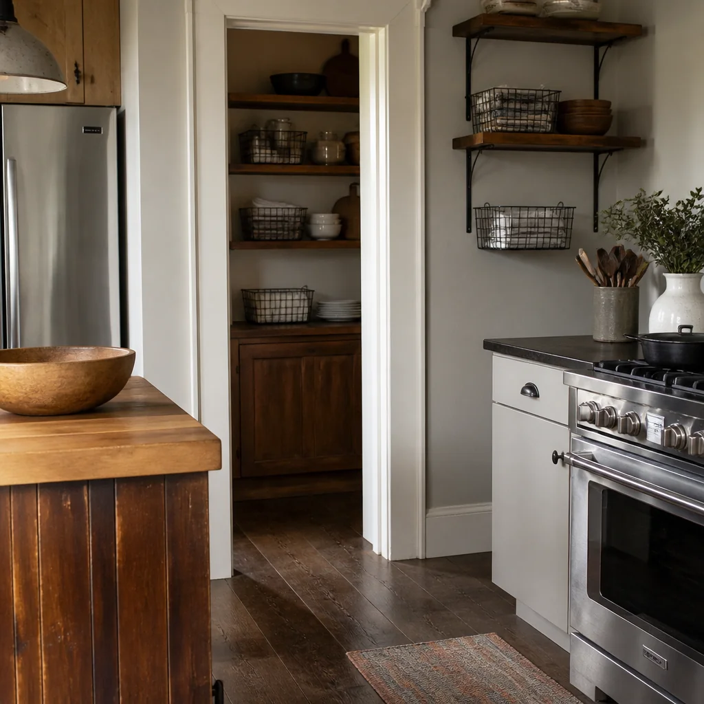 Incorporate open wire baskets for small items