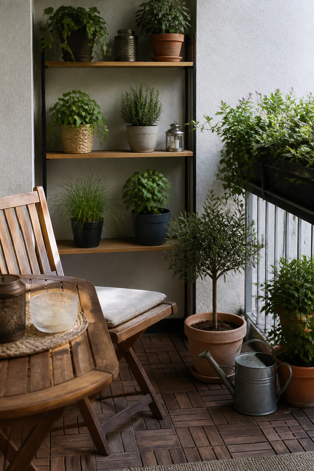 Add a small potted herb garden