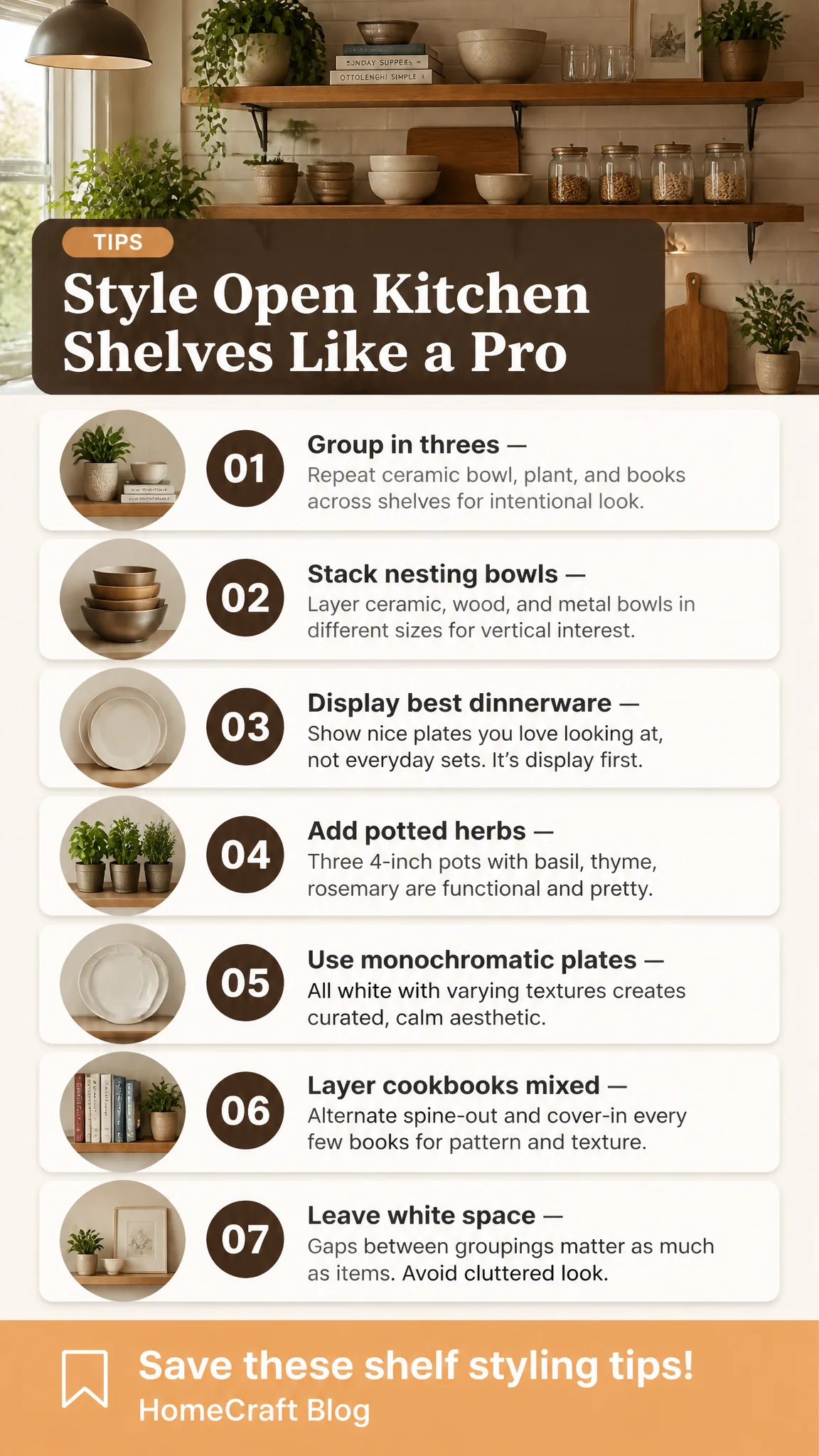 29 Kitchen Open Shelving Decor Ideas That Look Styled, Not Cluttered — illustrated summary
