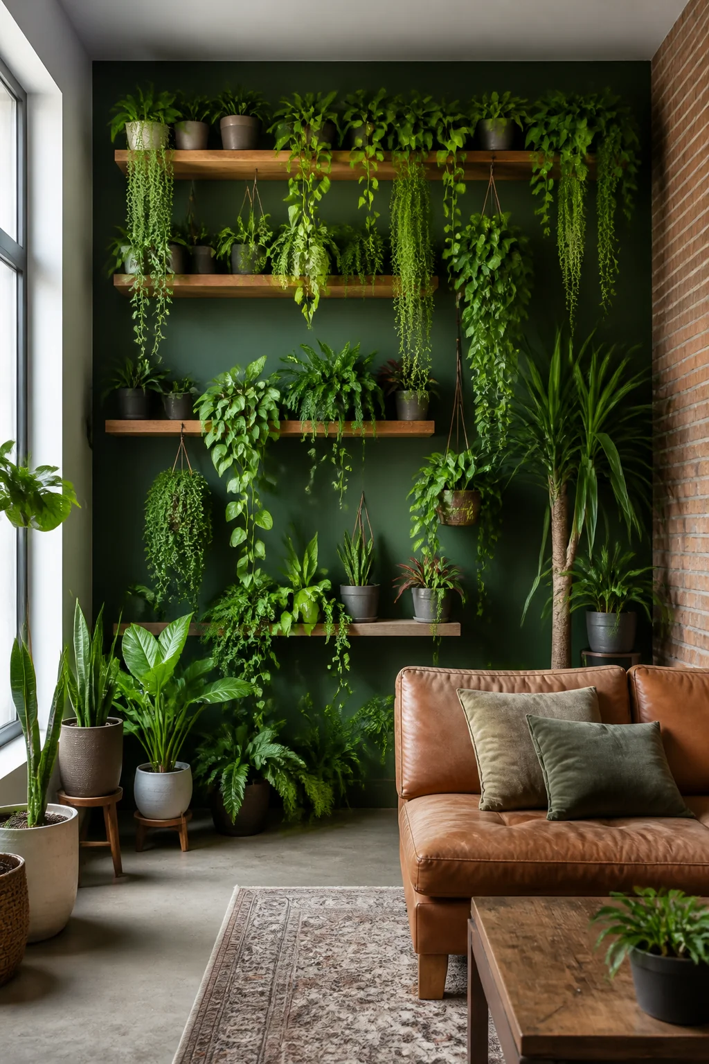 Create a living wall with real or faux plants