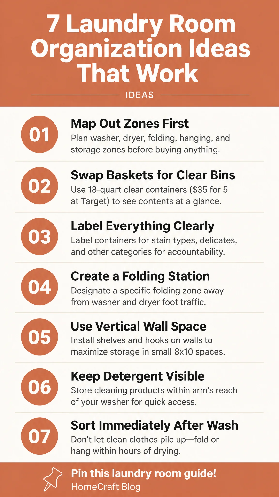 7 Laundry Room Organization Ideas That Actually Work — complete guide infographic