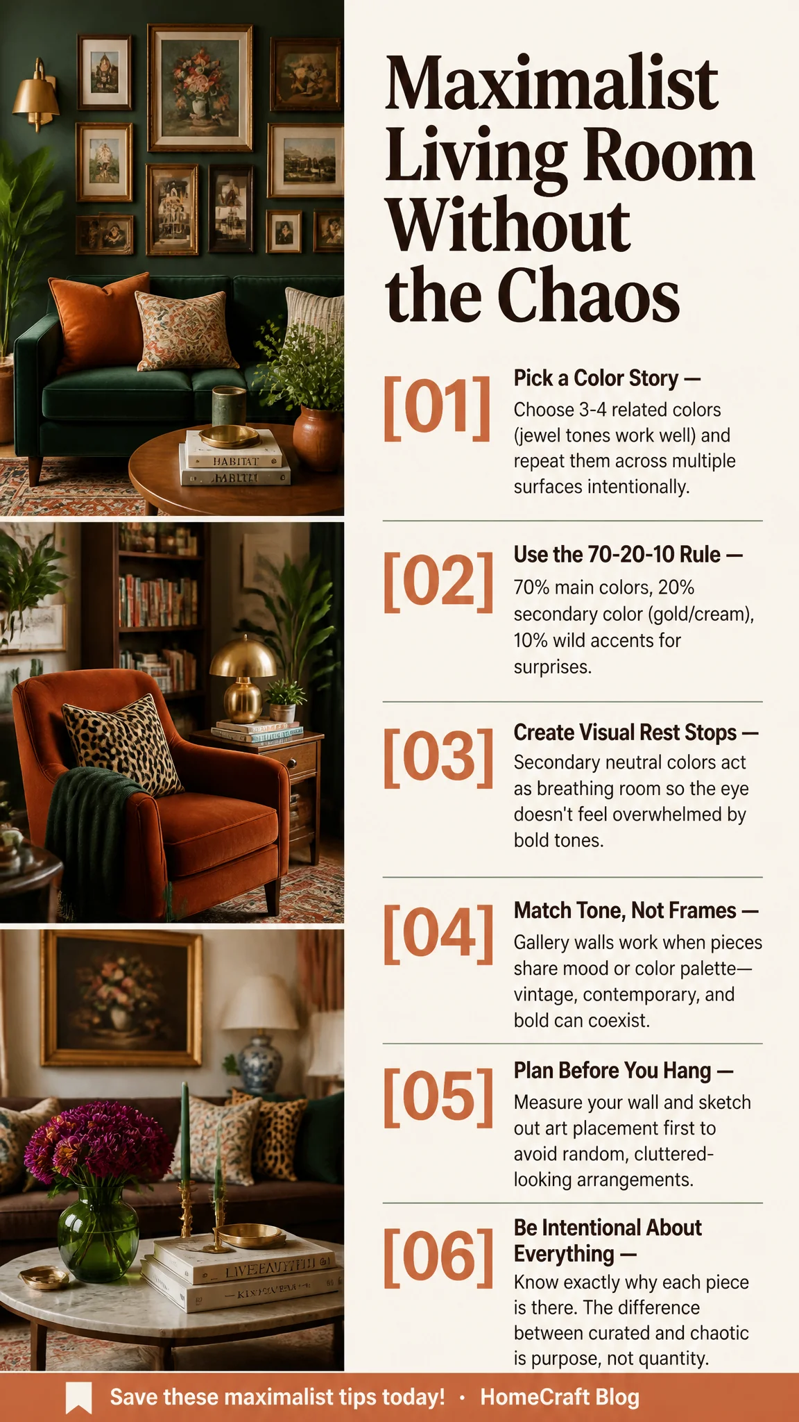 How to Create a Maximalist Living Room Without the Chaos — complete guide infographic
