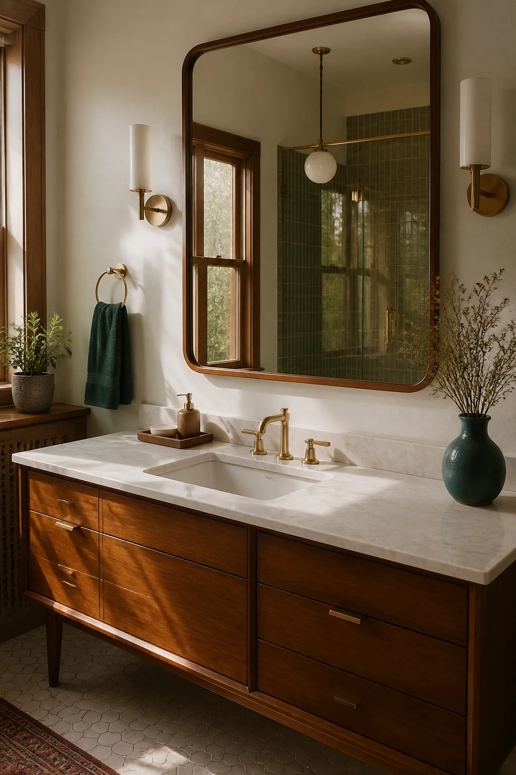 15 Chic Mid Century Modern Bathroom Ideas That Hold Up — a closer look