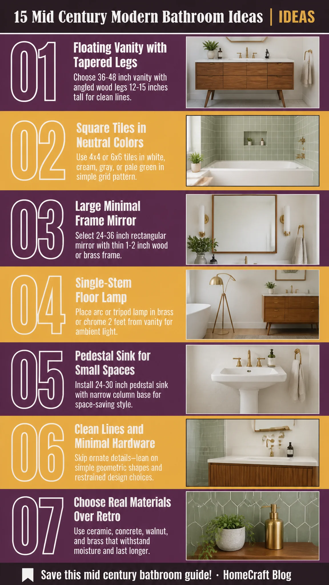 15 Chic Mid Century Modern Bathroom Ideas That Hold Up — the short version, illustrated