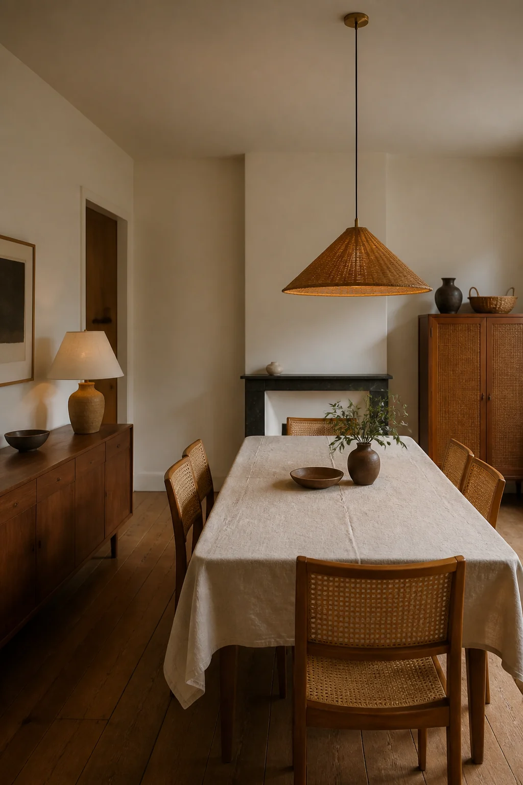 Lighting should be warm and layered