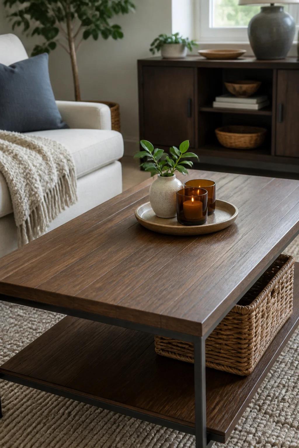 Keep Your Coffee Table Clear Except for One or Two Things