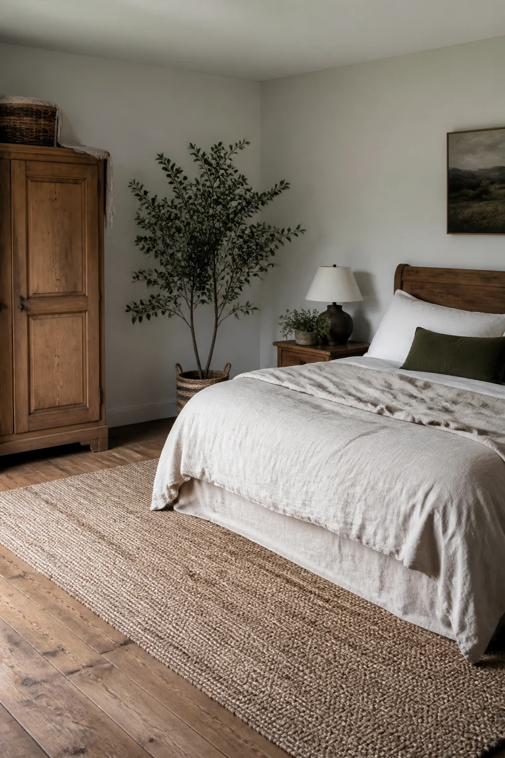 Keep the Floors Simple and Anchor with a Rug