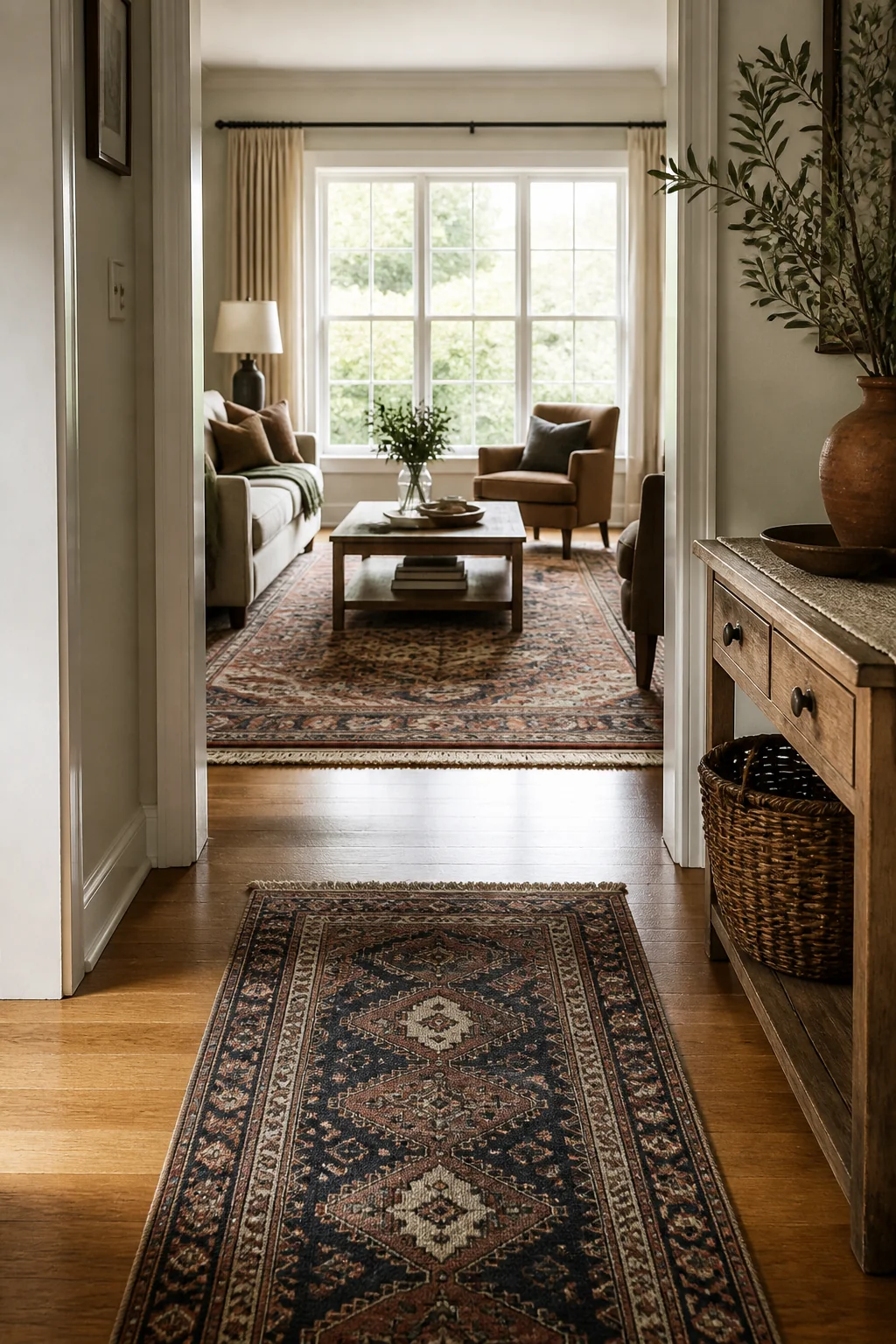 Start With a Rug That Actually Anchors the Space