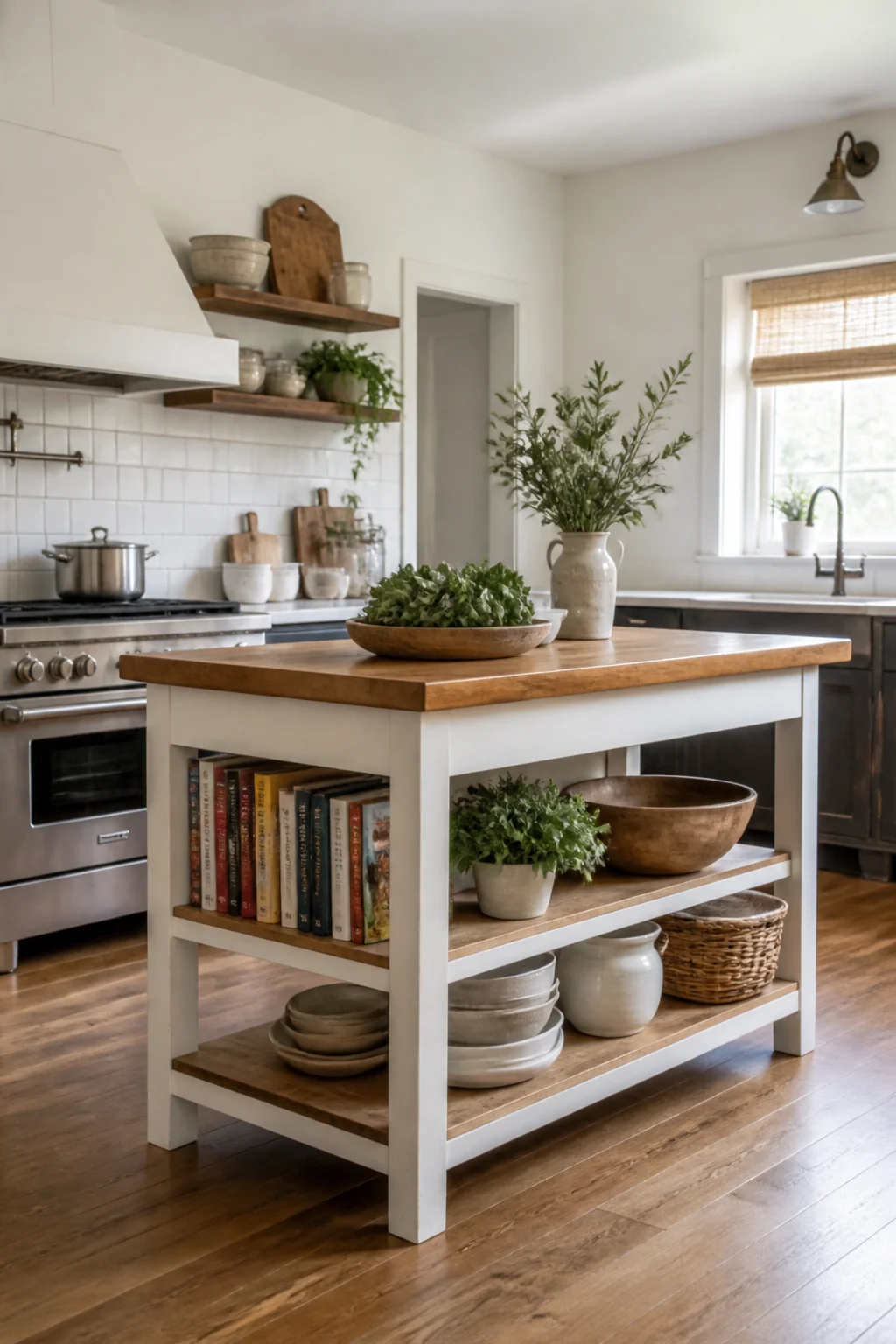 Open Shelving for Cookbooks and Display